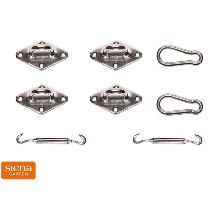 SIENA GARDEN Solino Zubehörset für quadratische Sonnensegel